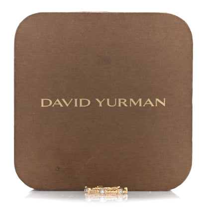 David Yurman 18K Yellow Gold Diamond Cable Collectibles Stack Ring 49 4.75 5 of 5