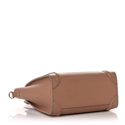 Celine Drummed Calfskin Nano Luggage Camel 4 of 12