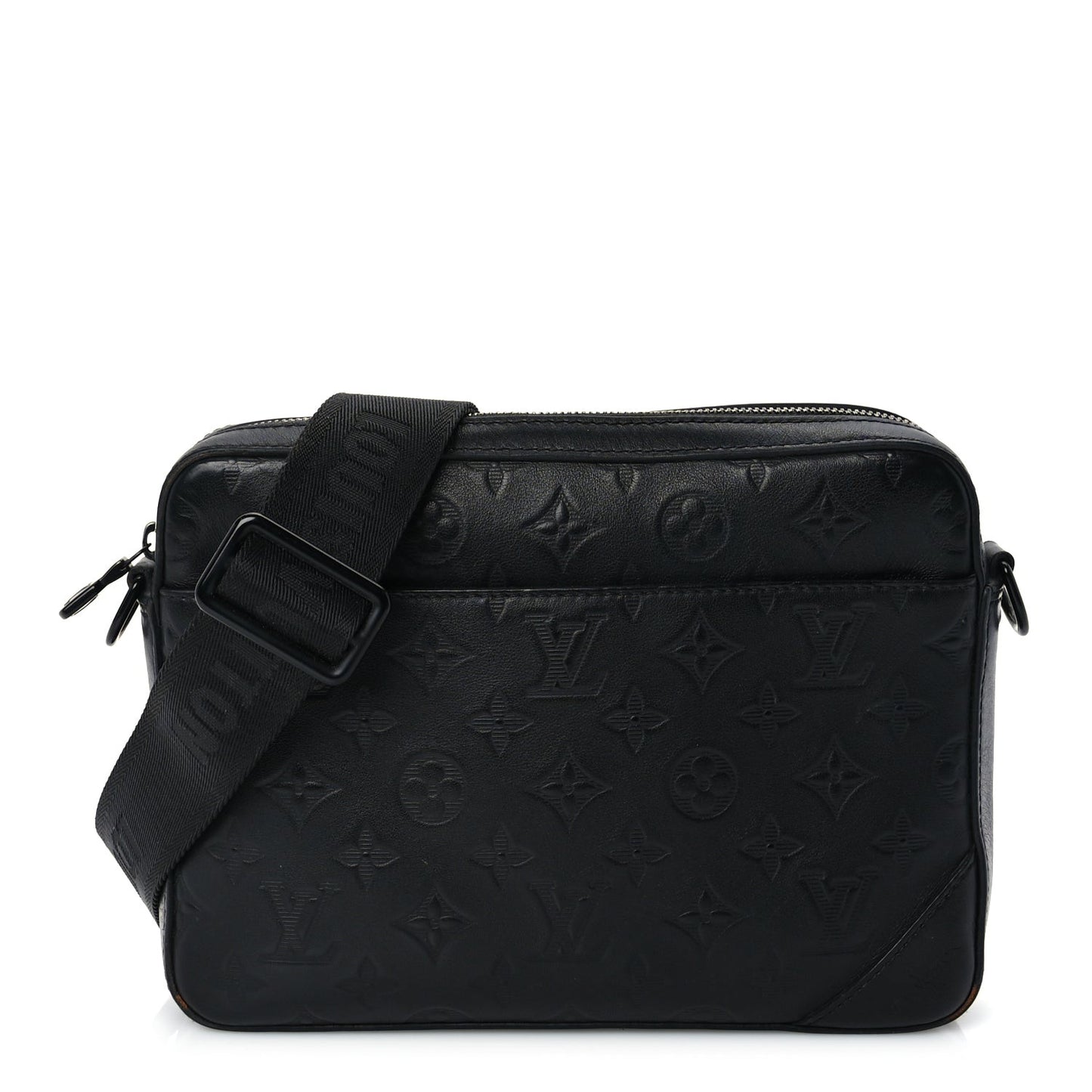 Calfskin Monogram Shadow Duo Messenger Black Black