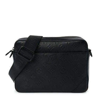 Louis Vuitton Calfskin Monogram Shadow Duo Messenger Black Black 1 of 8