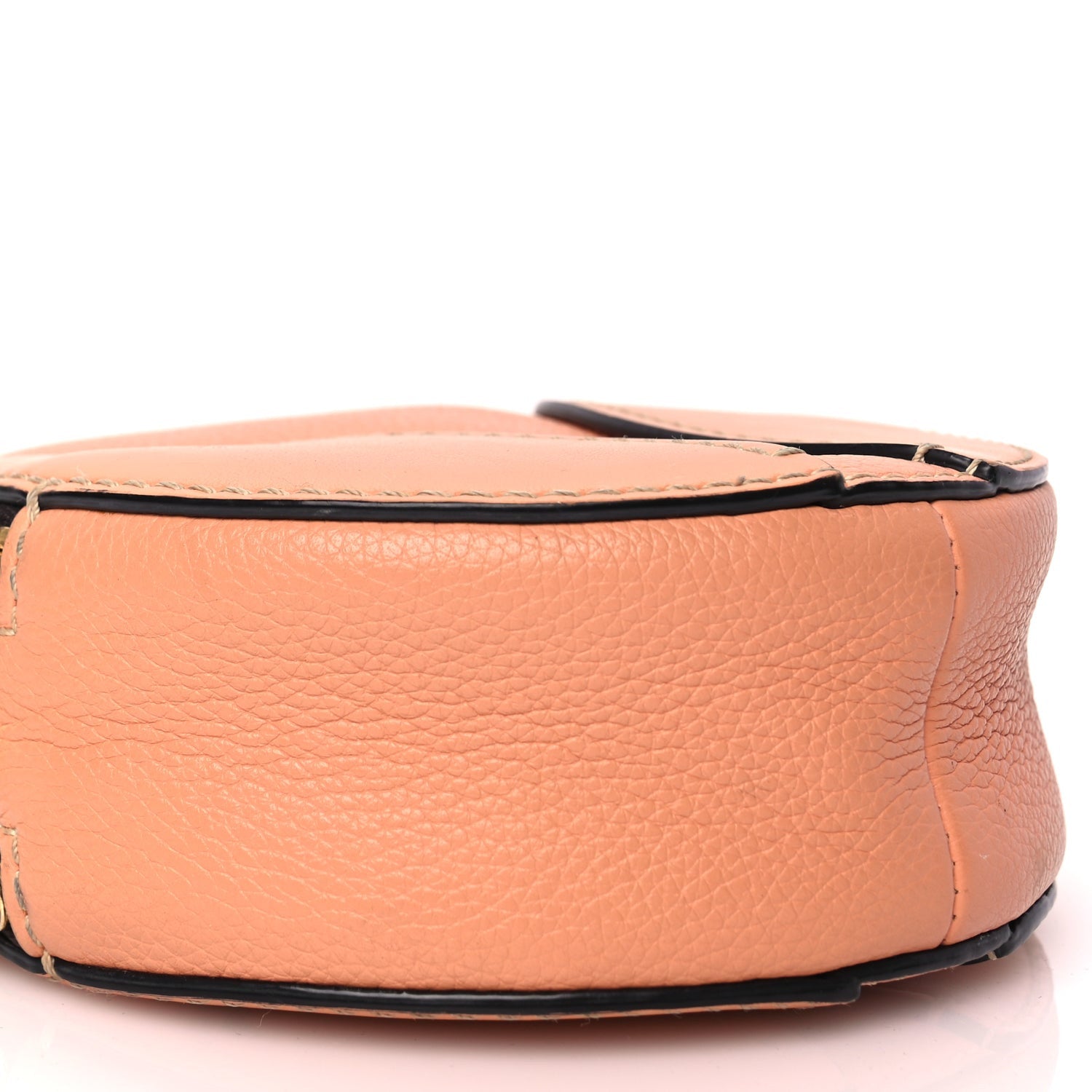 Chloe Grained Shiny Calfskin Mini Round Daria Bag Peach Bloom 8 of 9