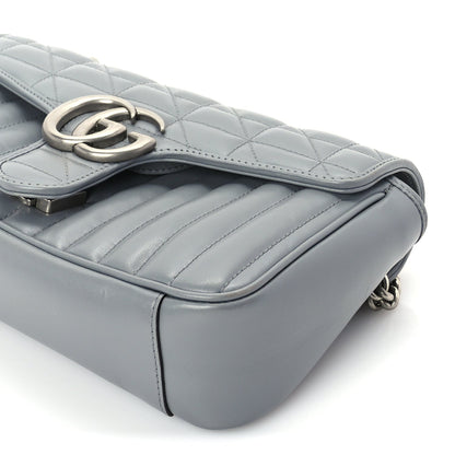 Gucci Calfskin Matelasse Aria Small GG Marmont Shoulder Bag  Deep Grey 8 of 8