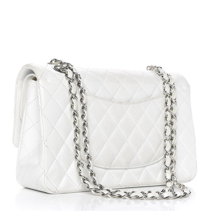Chanel Caviar Quilted Medium Double Flap White 3 of 19