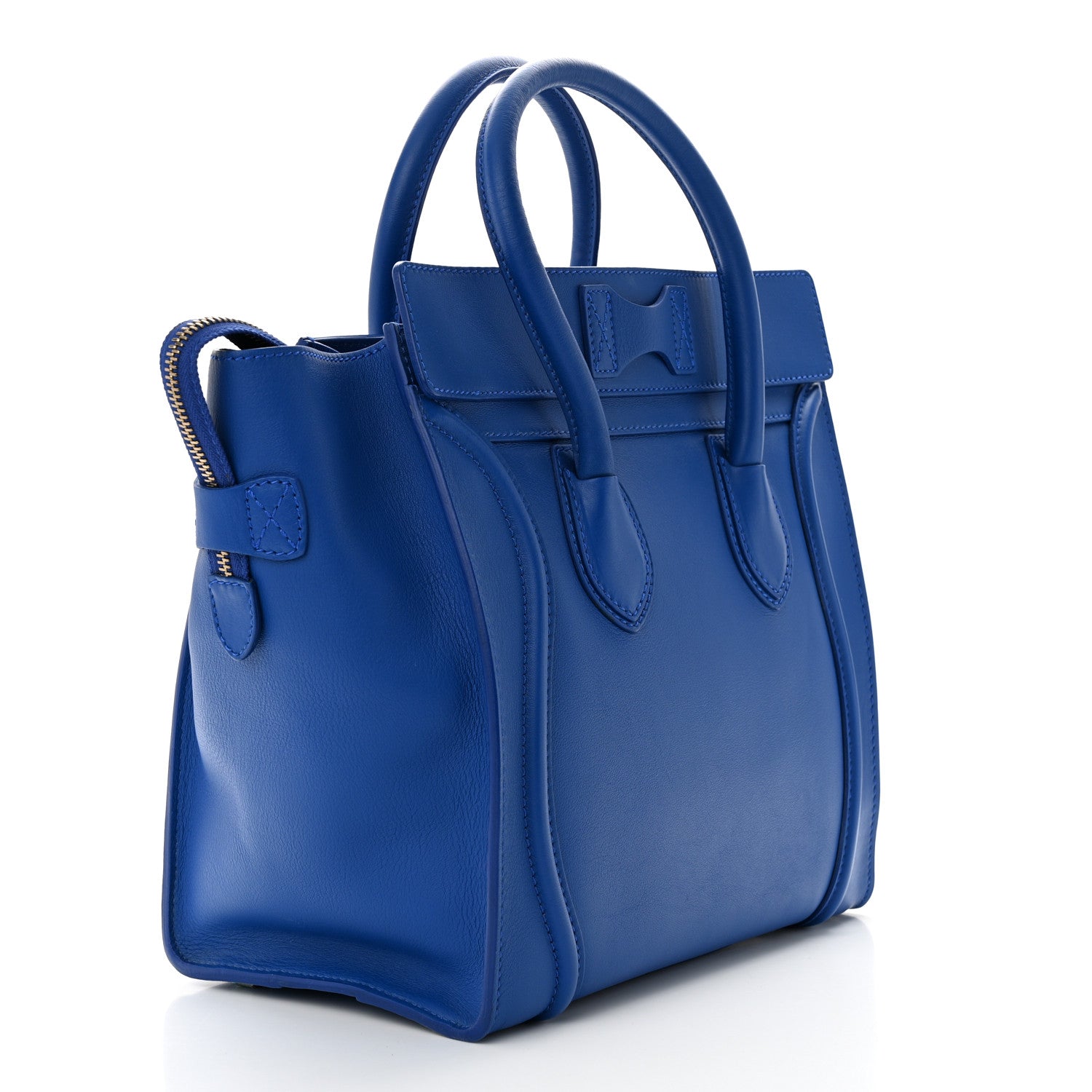 Celine Smooth Calfskin Mini Luggage Royal Blue 3 of 9
