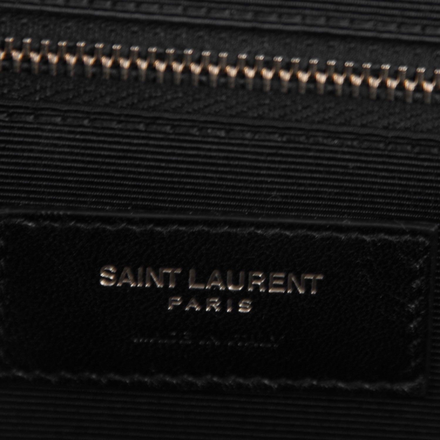 Saint Laurent Grain De Poudre Matelasse Chevron Large Monogram Satchel Earth 7 of 7
