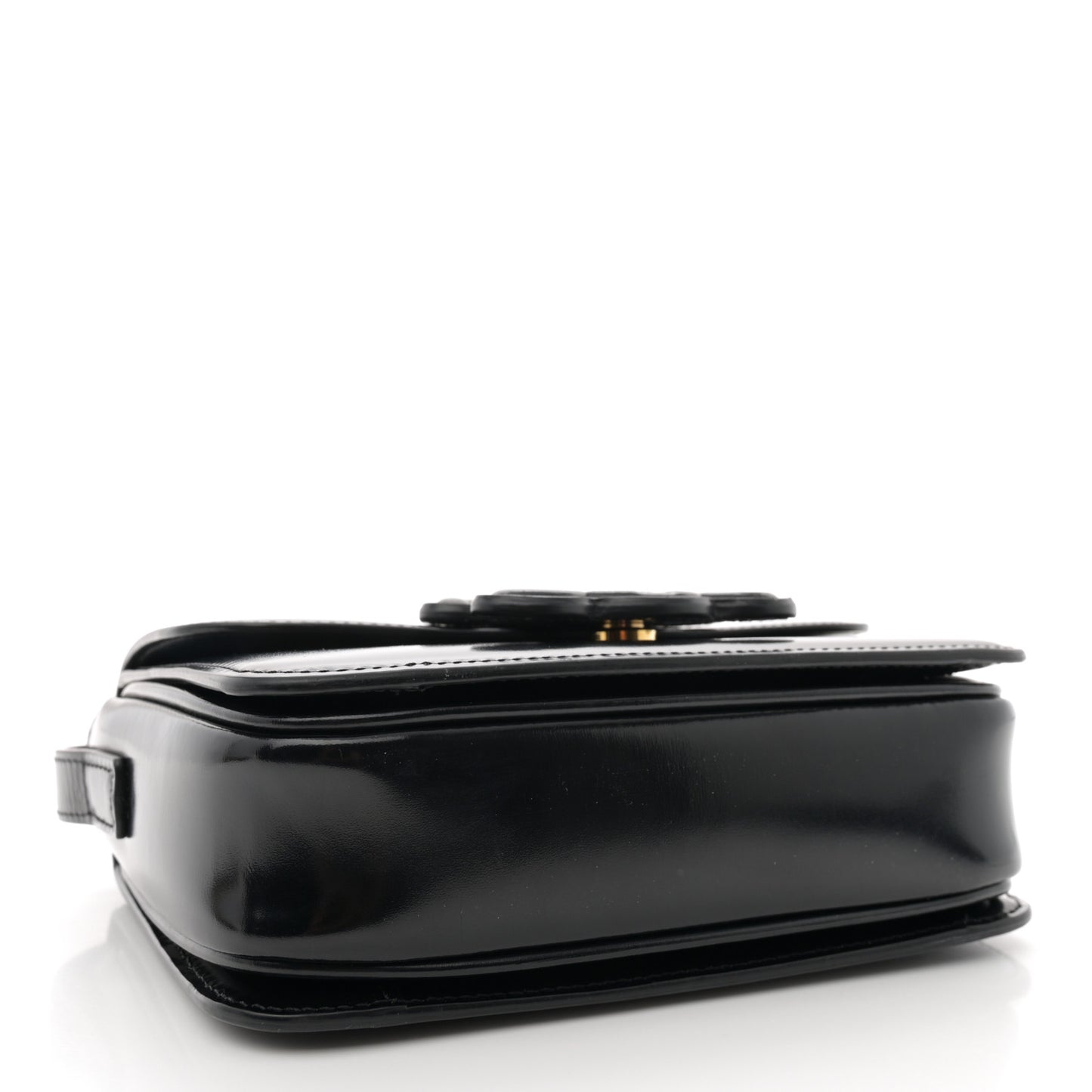 Shiny Calfskin Teen Cuir Triomphe Black