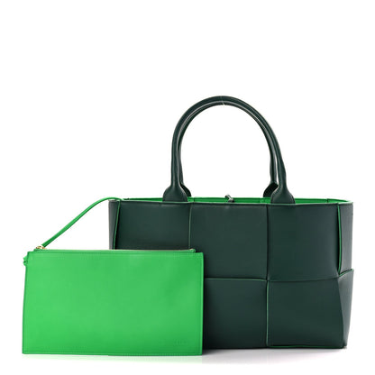 Bottega Veneta Calfskin Maxi Intrecciato Small Arco Tote Raintree 2 of 8