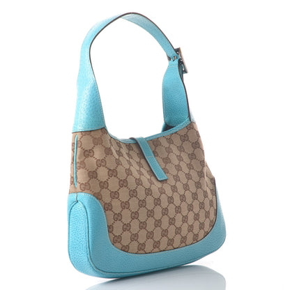 Gucci Monogram Small Jackie O Hobo Turquoise 3 of 7