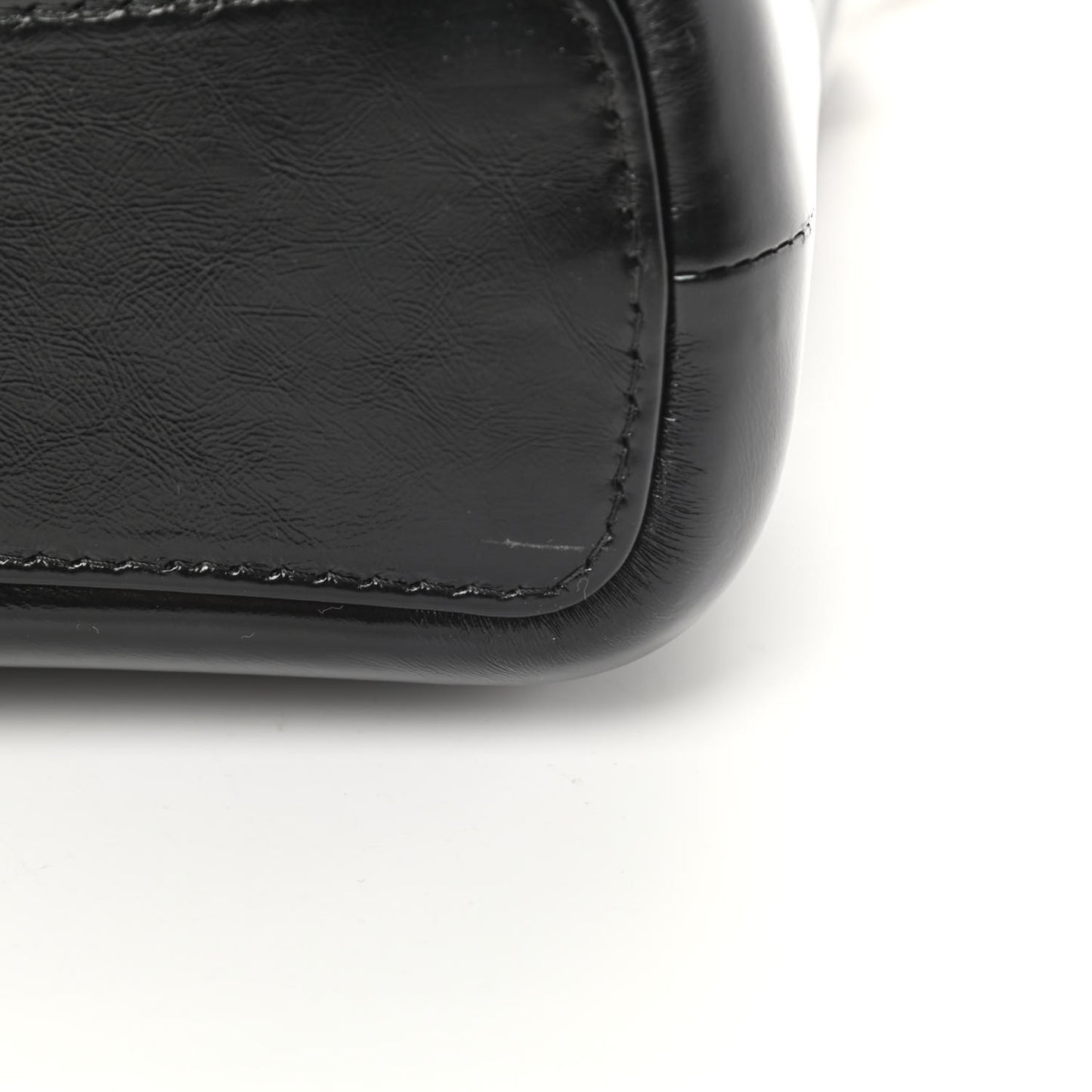 Aged Calfskin Chevron Quilted Medium Gabrielle Hobo Black