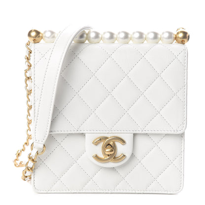 Chanel Lambskin Quilted Chic Pearls Flap White 1 of 10