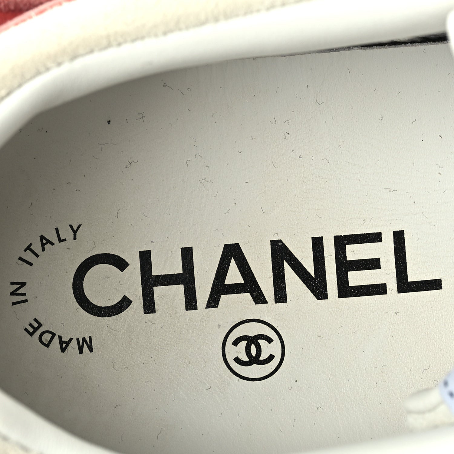 Chanel Suede Kidskin Womens CC Sneakers 39.5  White Pink 7 of 8