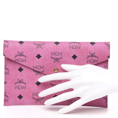 MCM Visetos Envelope Clutch Pink 2 of 7