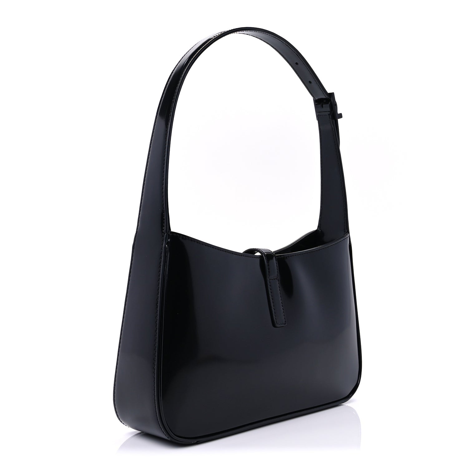 Saint Laurent Patent Le 5 A 7 Monochrome Hobo  Black 3 of 9