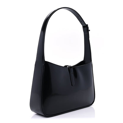 Saint Laurent Patent Le 5 A 7 Monochrome Hobo  Black 3 of 9
