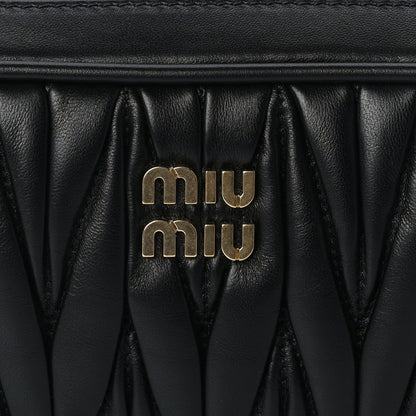 Miu Miu Nappa Matelasse Pouch Black 6 of 8