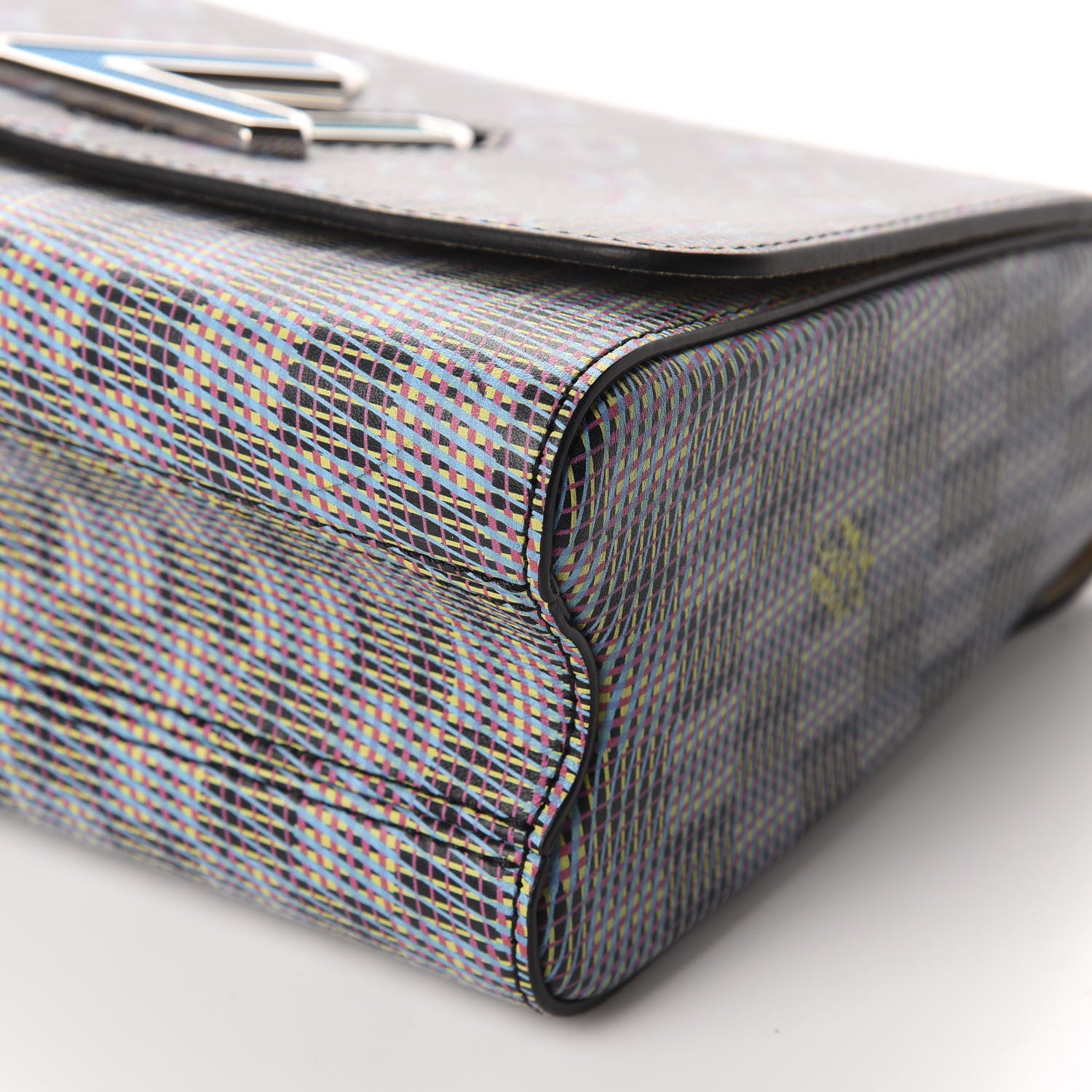 Louis Vuitton Calfskin Monogram LV Pop Twist Shoulder Bag MM Blue 7 of 10