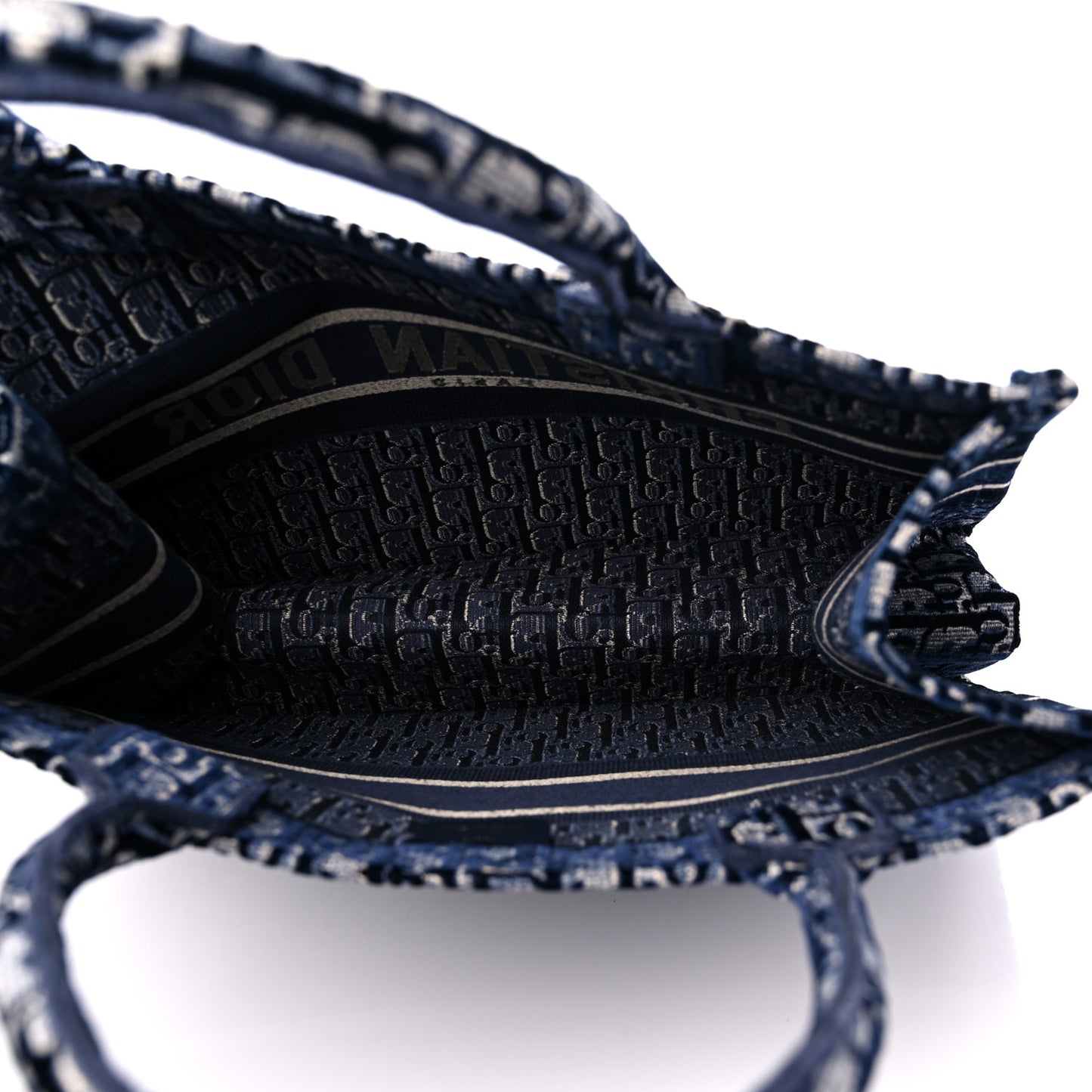 Oblique Velvet Medium Book Tote Blue Multicolor