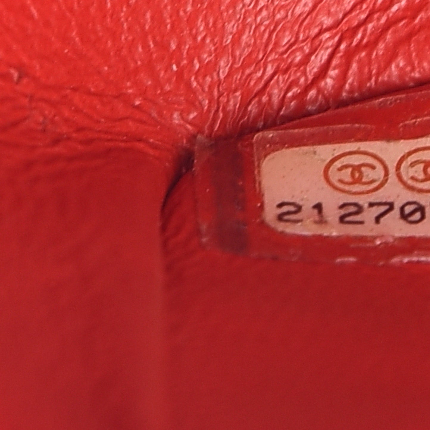 Patent Calfskin Chevron Quilted Mini Rectangular Flap Red