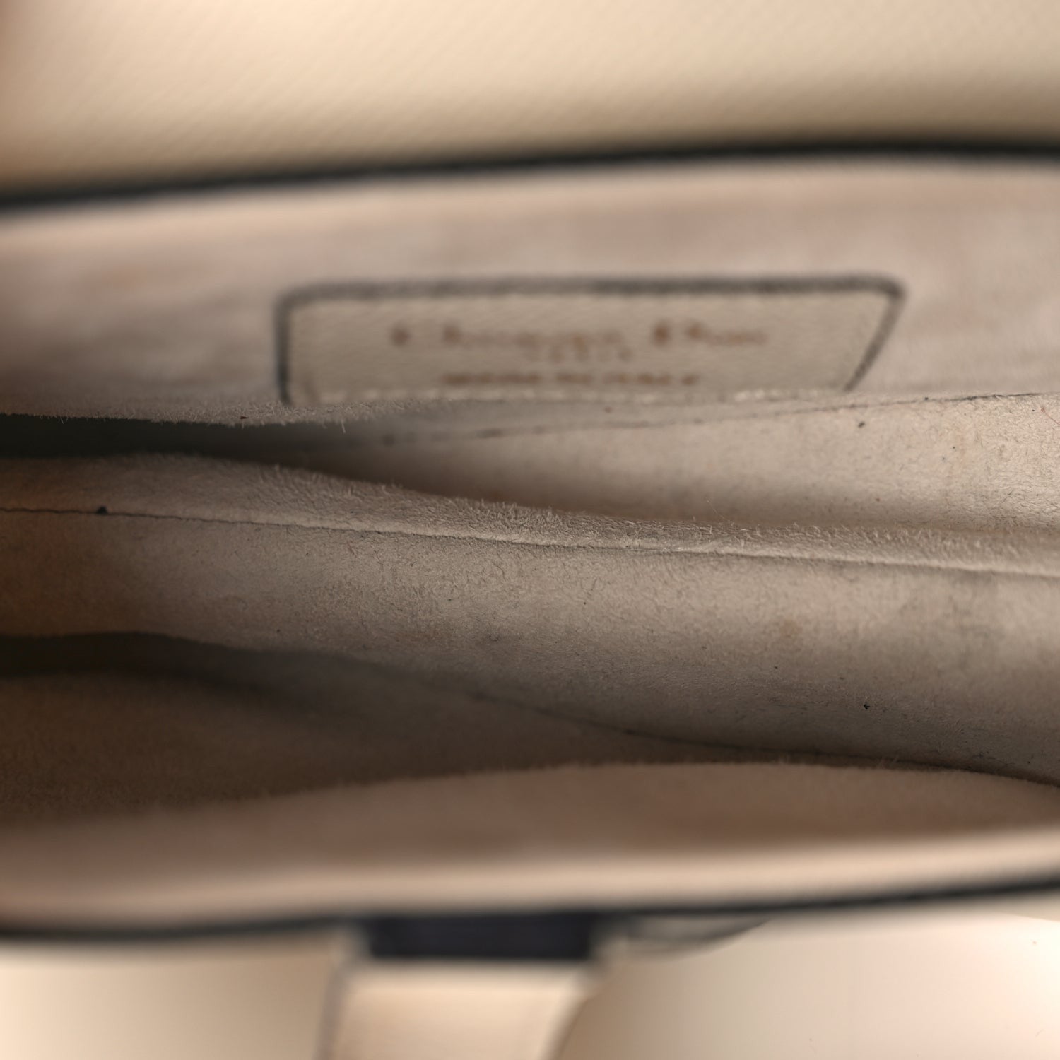 Christian Dior Grained Calfskin Mini Saddle Bag With Strap White 4 of 8