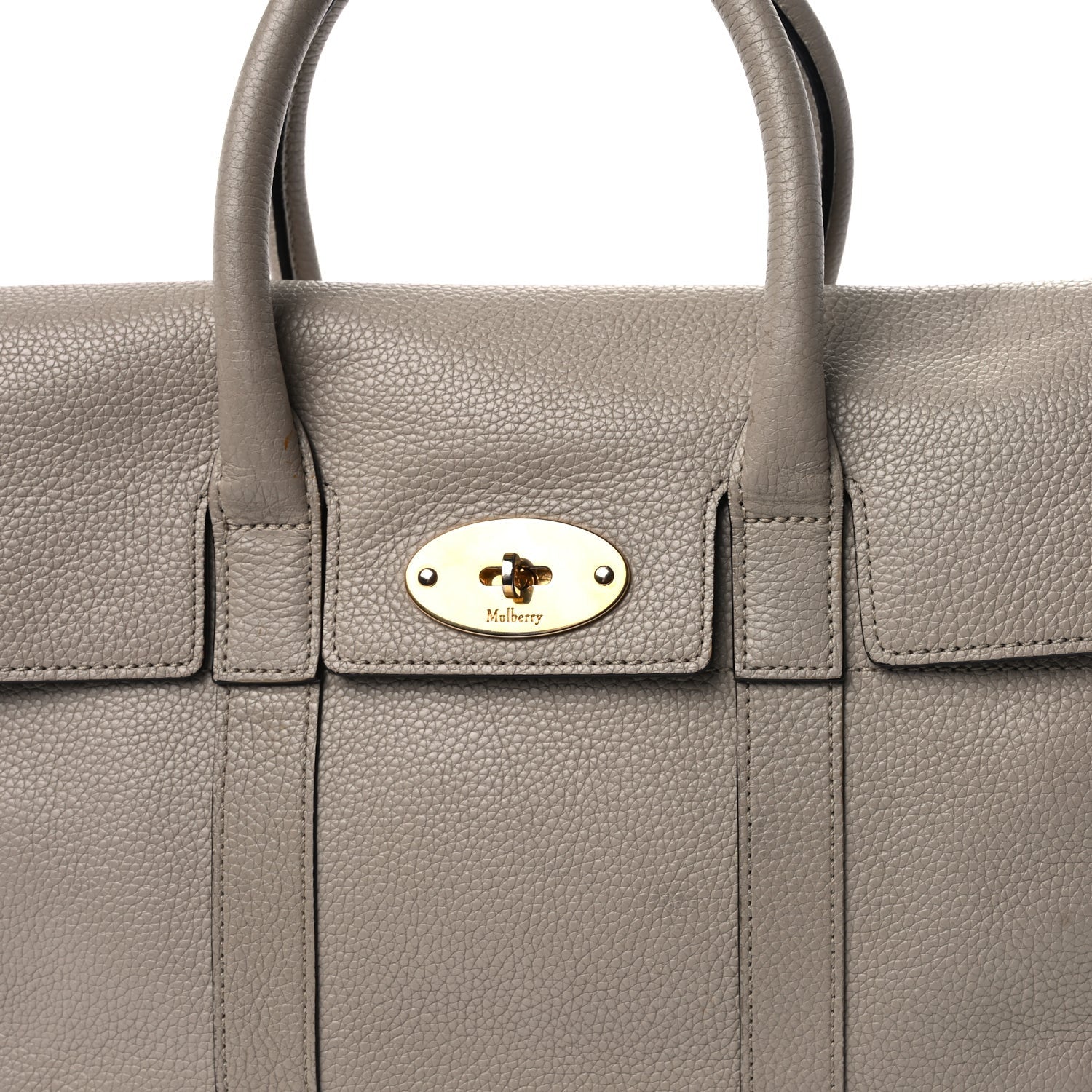 Mulberry Classic Grain Calfskin Small Bayswater  Taupe 6 of 8