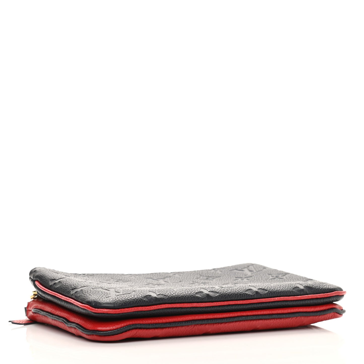 Empreinte Double Zip Pochette Marine Rouge