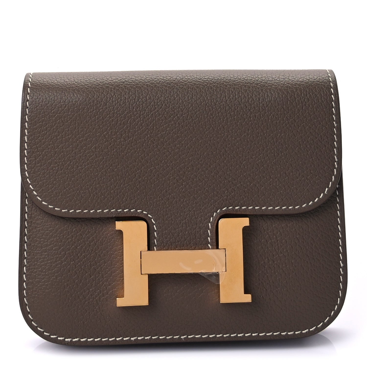 Hermes Evercolor Constance Slim Wallet  Etoupe 1 of 8