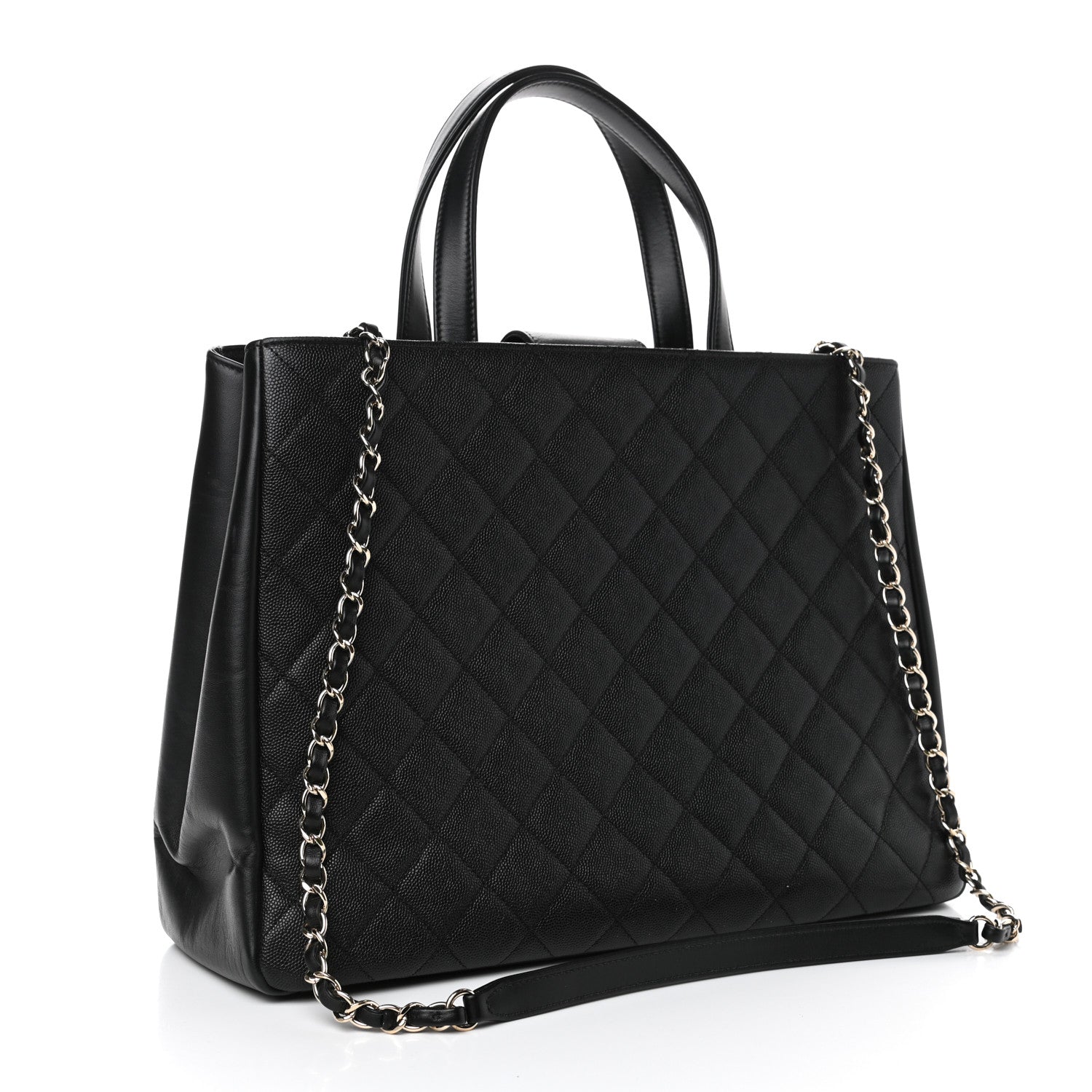 Chanel Caviar Quilted Large Business Affinity Shopping Bag Black 2 of 4