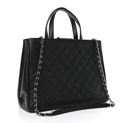 Chanel Caviar Quilted Large Business Affinity Shopping Bag Black 2 of 4