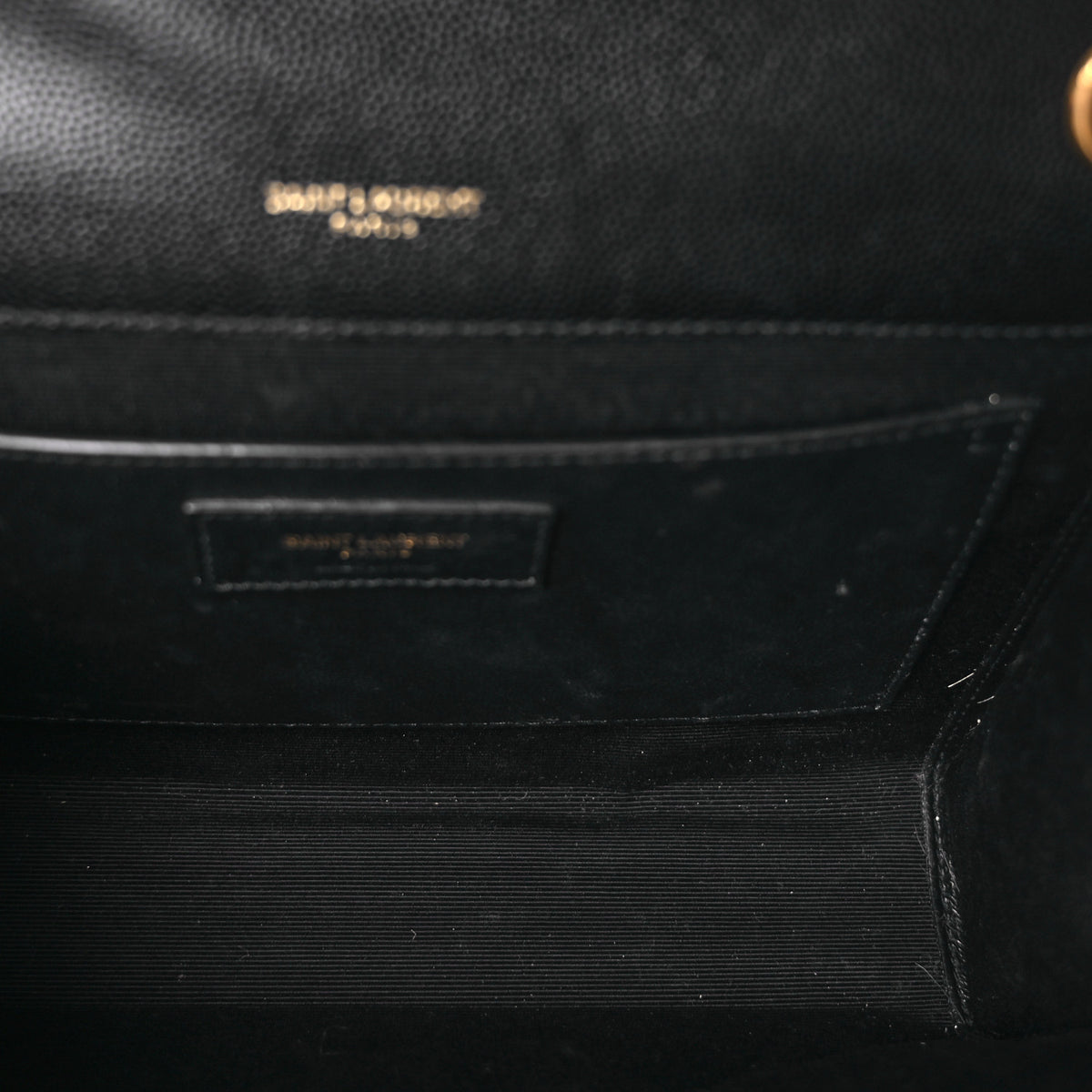 Grain De Poudre Textured Mixed Matelasse Triquilt Medium Monogram Satchel Black