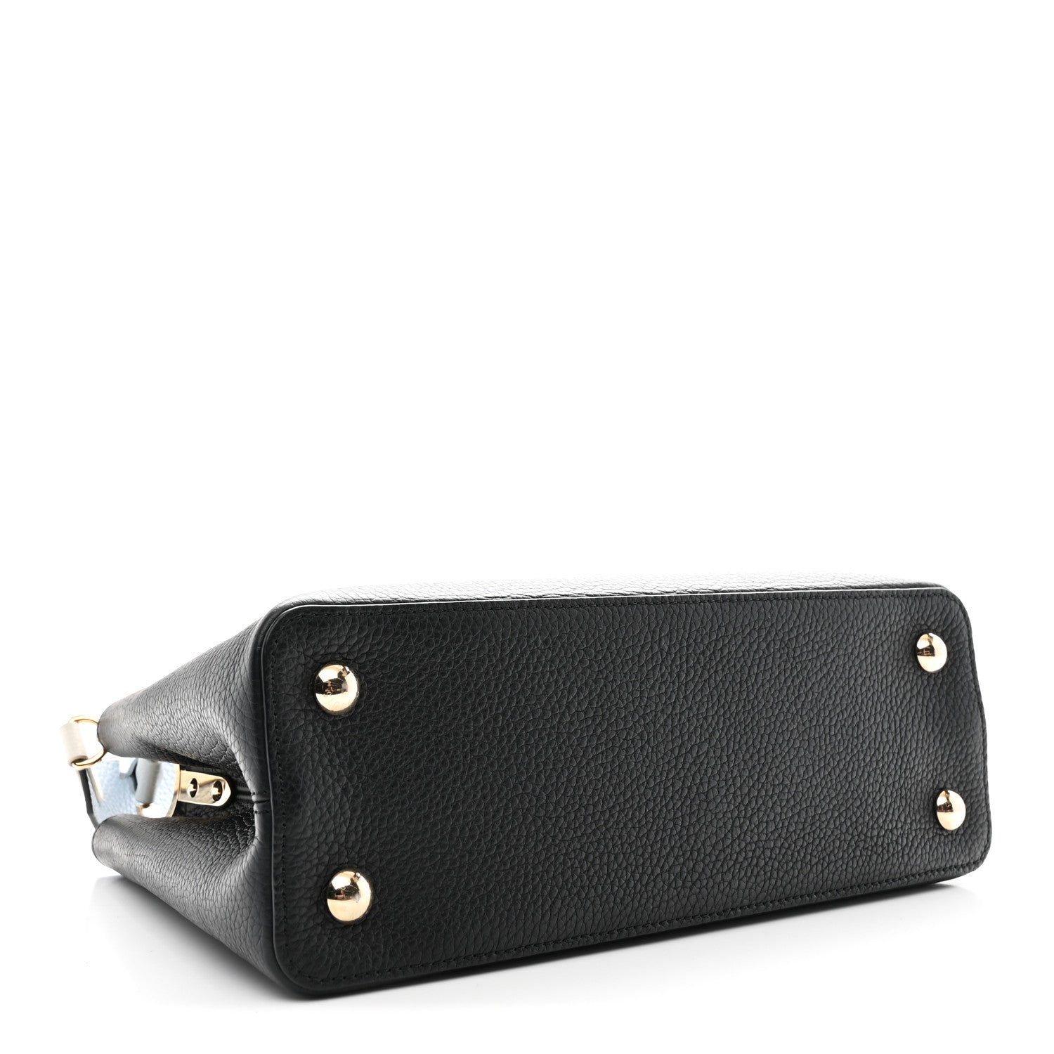 Louis Vuitton Taurillon Capucines MM Black Blue White 4 of 11