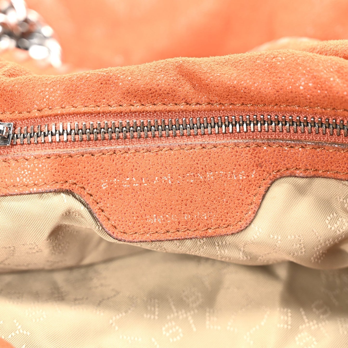 Shaggy Deer Small Falabella Fold Over Tote Brandy