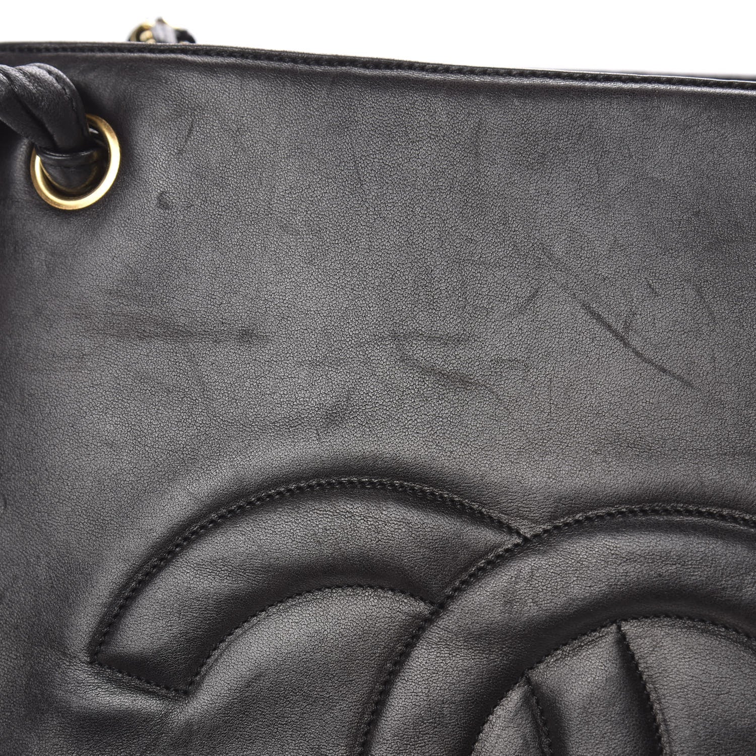 Chanel Lambskin CC Tote Black 17 of 18