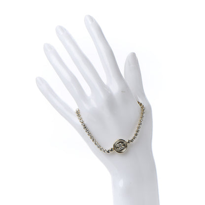 Chanel Crystal CC Chain Bracelet Gold 2 of 5