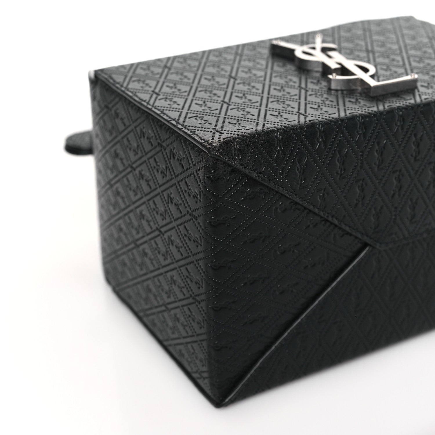 Saint Laurent Calfskin Monogram Take Away Box Black 7 of 8