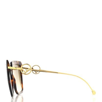 Fendi Acetate Metal F is FF Butterfly Sunglasses FF 0410/S Havana 3 of 7