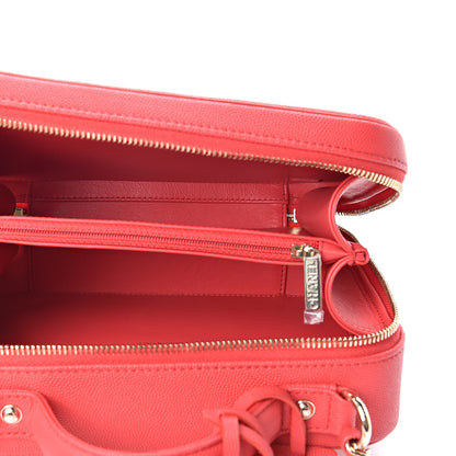 Chanel Caviar Quilted Medium CC Filigree Vanity Case Red 5 of 10