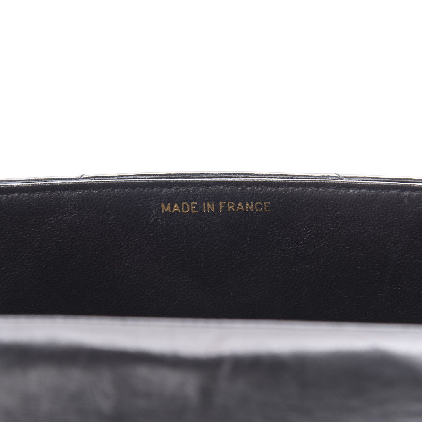 Patent Chevron Top Handle Flap Black