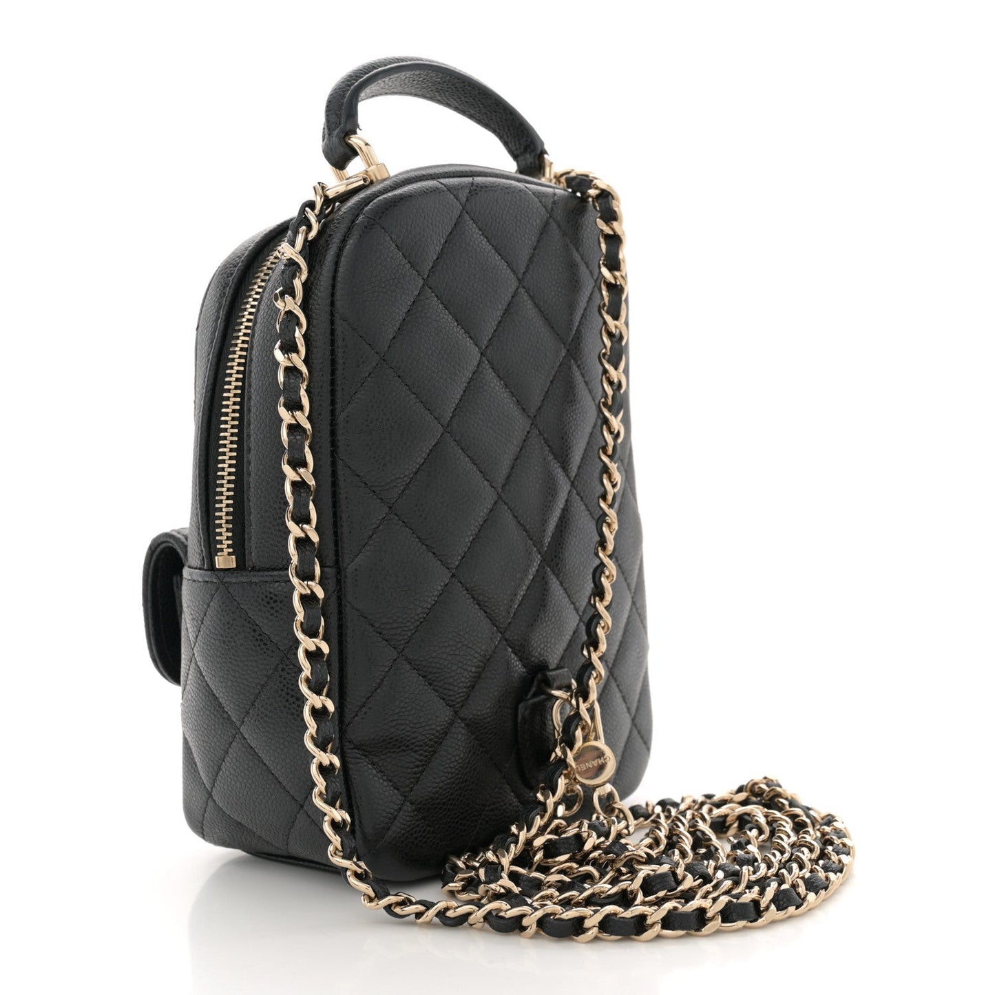 Caviar Quilted CC Mini Classic Backpack Black