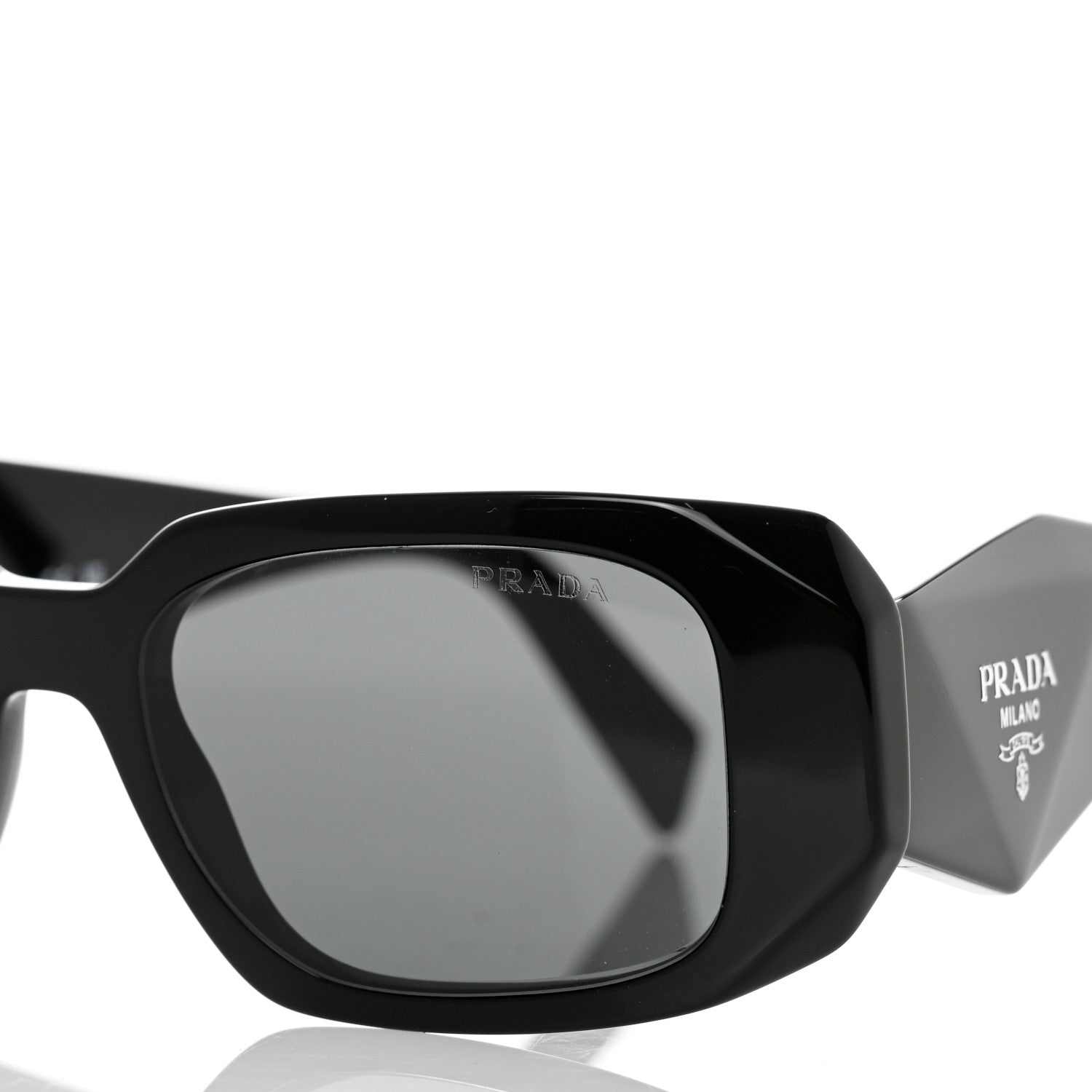 Prada Acetate Symbole Sunglasses SPR 17W Black 5 of 8