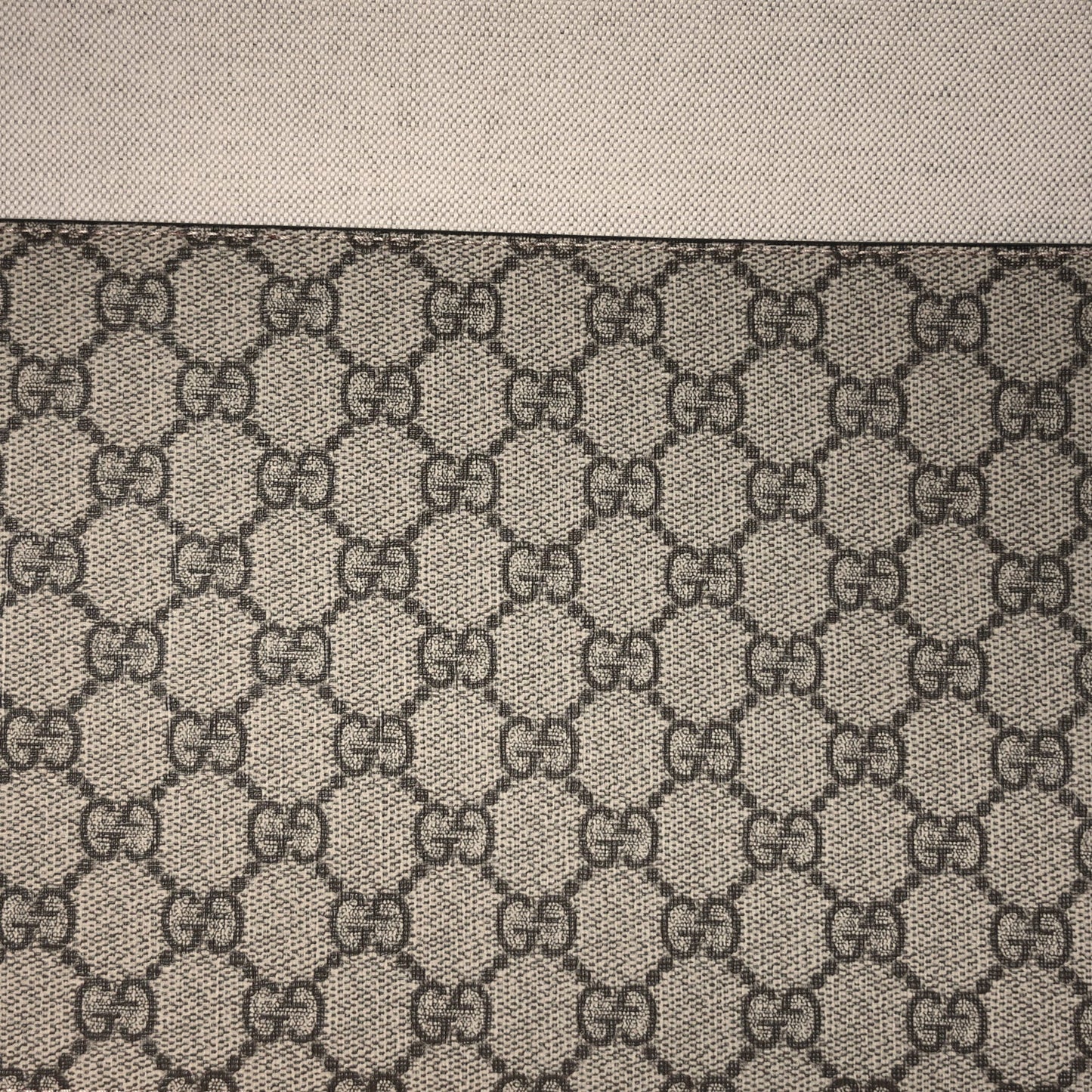 GG Supreme Monogram Textured Dollar Calfskin Web Medium Ophidia Carry-On Duffle Bag Beige Ebony New Acero