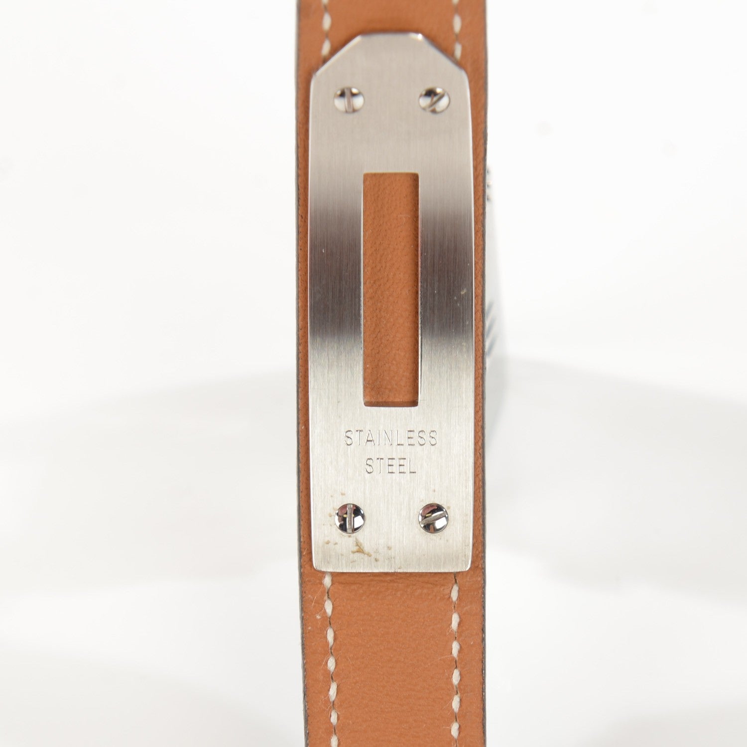 Hermes Stainless Steel Courchevel 20mm Kelly Cadena Quartz Watch Blue Jean 9 of 12