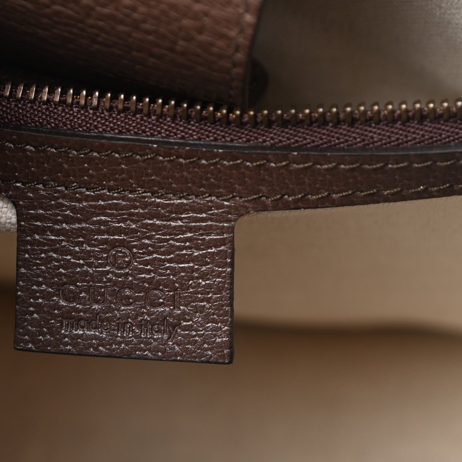 Gucci Grained Calfskin Web Medium Animalier Top Handle Tote Brown 6 of 11