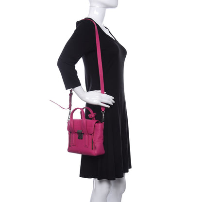 3.1 Phillip Lim Textured Calfskin Mini Pashli Satchel Fuschia 2 of 10