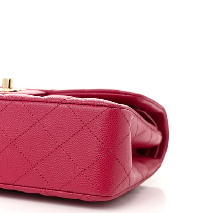 Chanel Caviar Quilted Small Double Flap Fuchsia 10 of 10