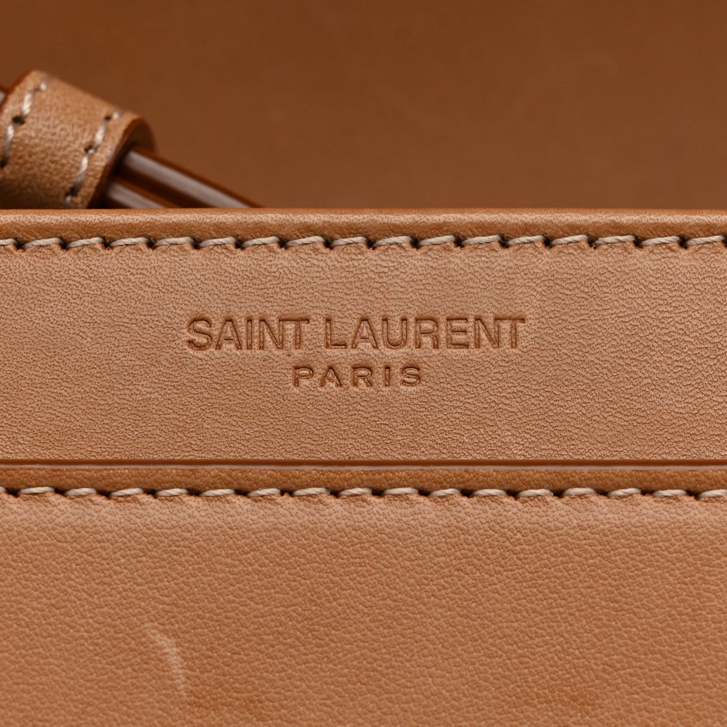 Saint Laurent Box Calfskin Monogram Medium Solferino Satchel Natural Tan 6 of 7
