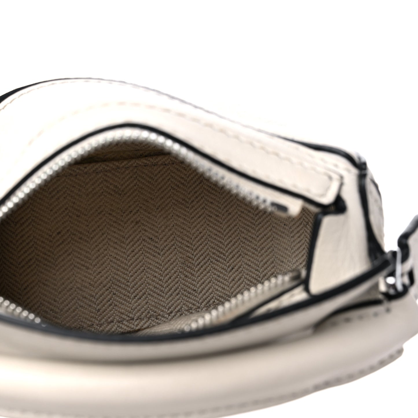 Calfskin Nano Puzzle Bag Soft White Black