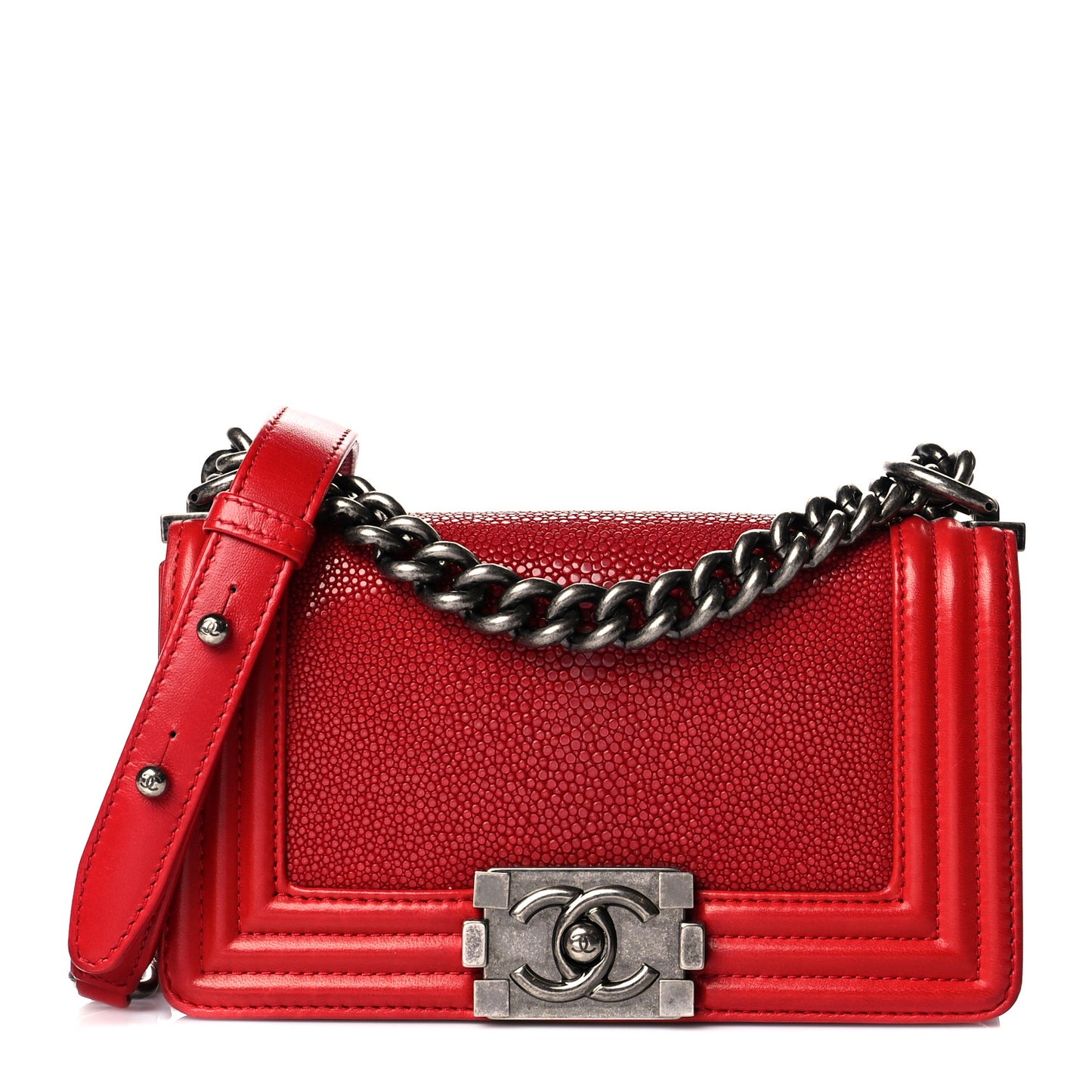 Galuchat Stingray Small Boy Flap Red