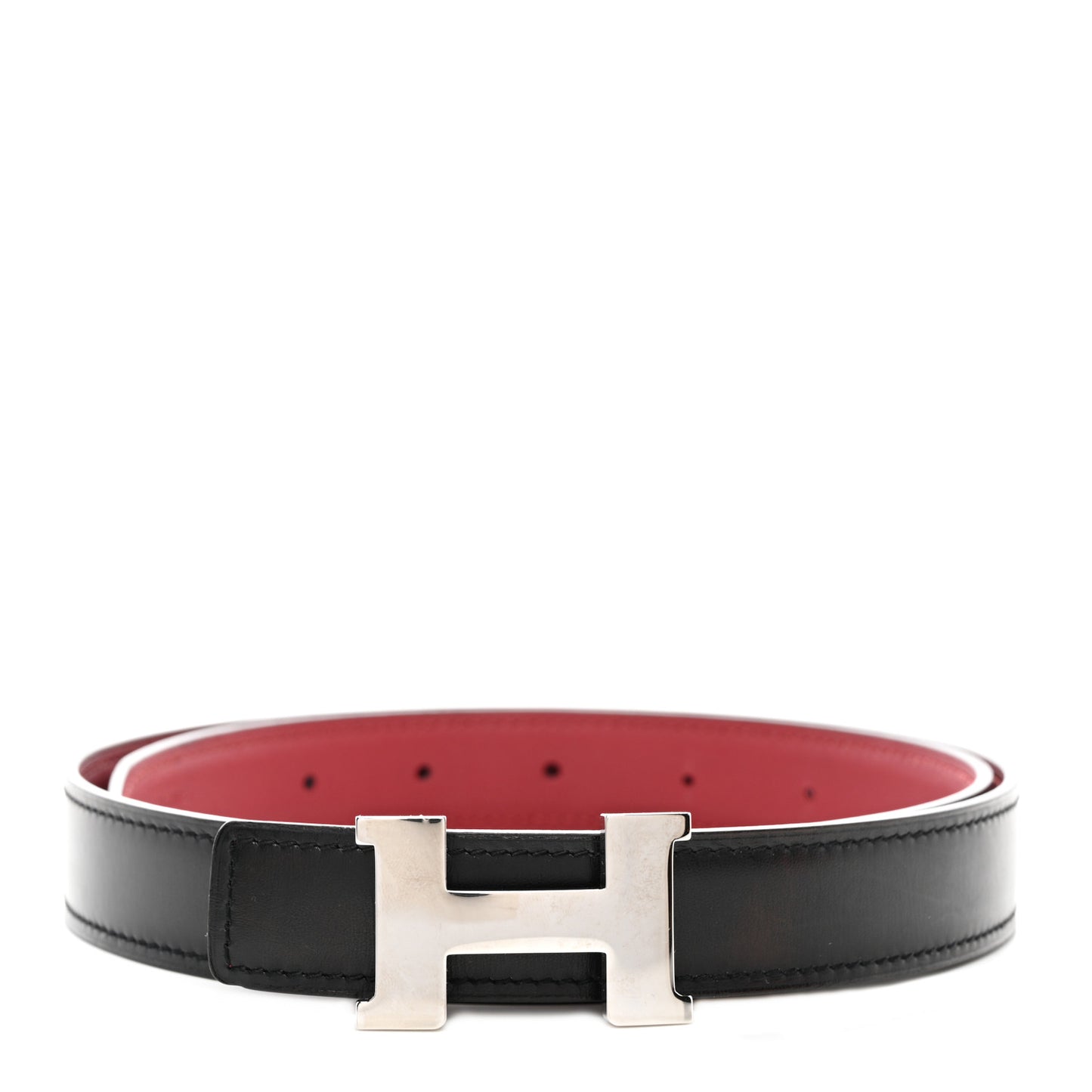 Box Swift 24mm Constance H Belt 75 Black Rouge Grenat