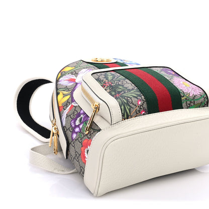 Gucci GG Supreme Monogram Flora Web Small Ophidia Day Backpack White 7 of 7