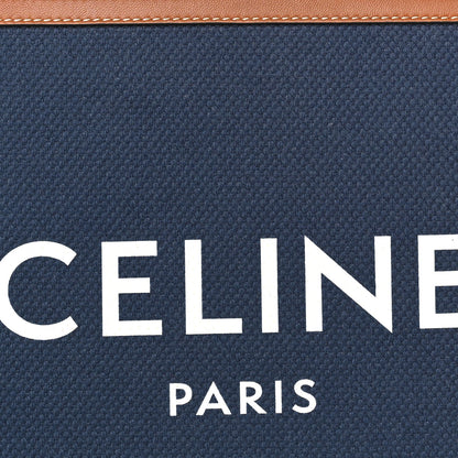 Celine Jacquard Calfskin Small Pouch Navy Tan 7 of 7